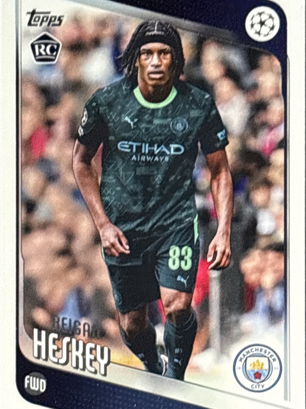 Topps Manchester City Reigan Heskey Rookie Soccer Card